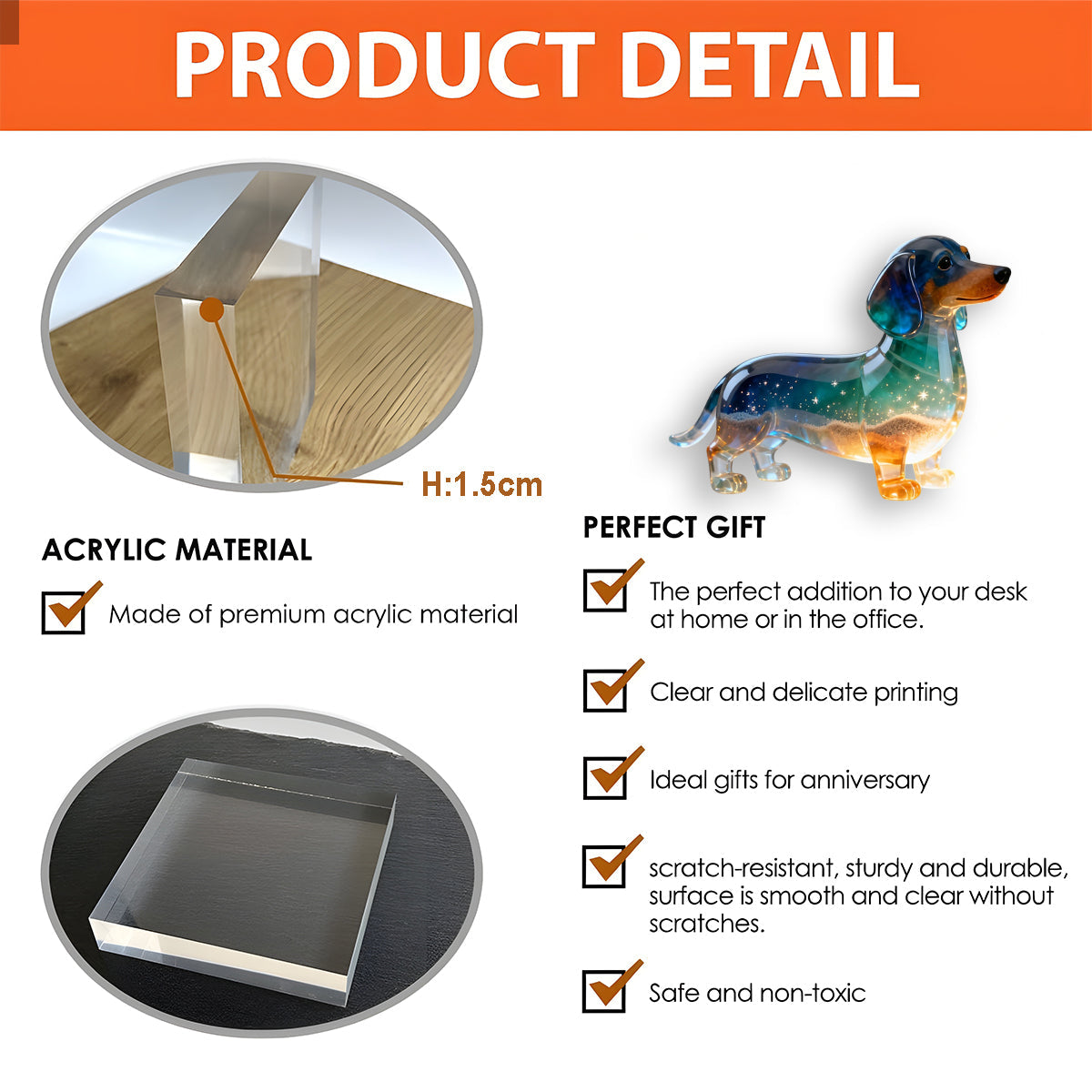 Ich bin immer bei dir – personalisierte Dackel-Taschenumarmungskarte