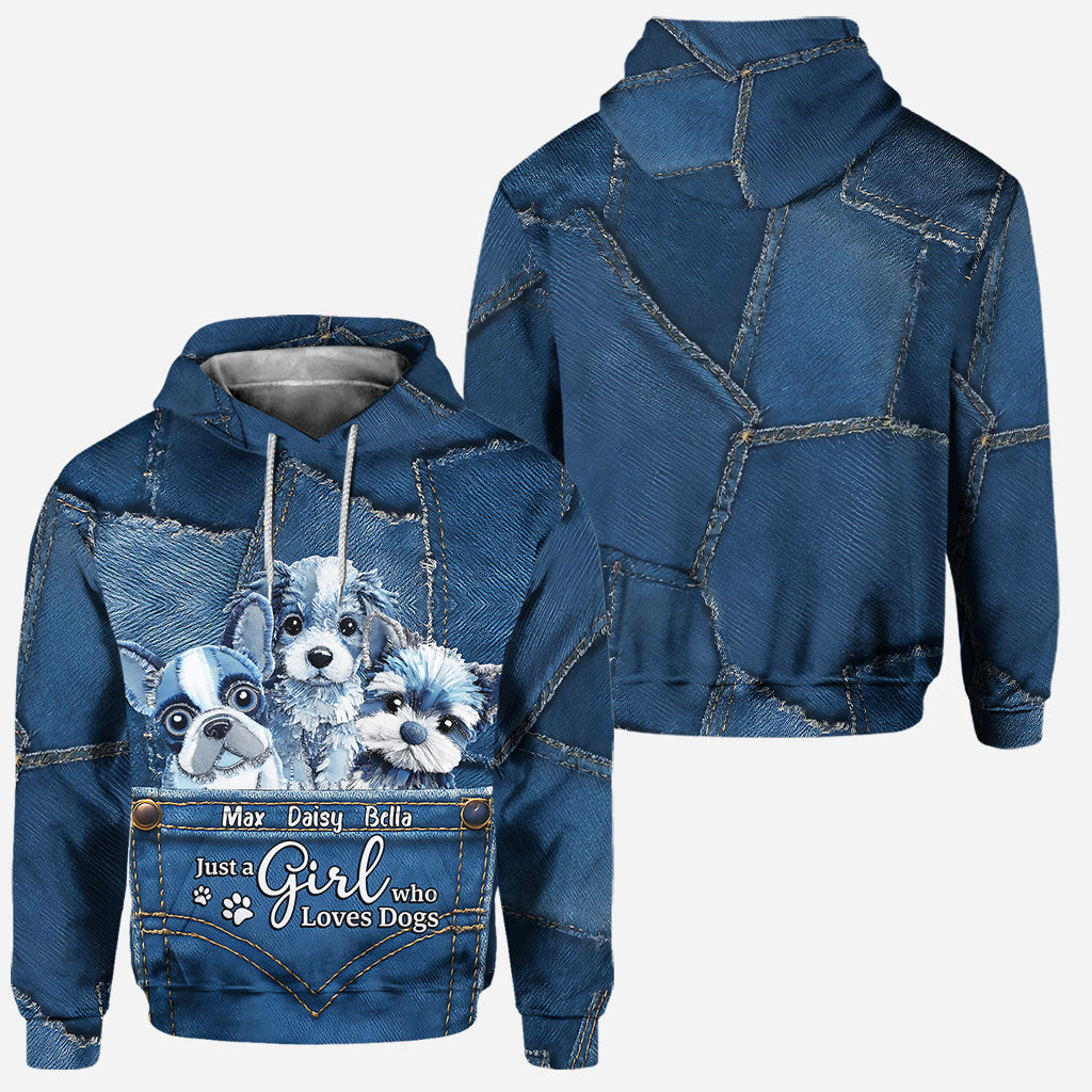 Just A Girl Who Loves Dog - Personalized Dog Hoodie and Leggings