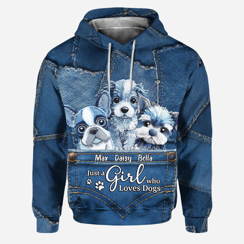 Just A Girl Who Loves Dog - Personalized Dog Hoodie and Leggings