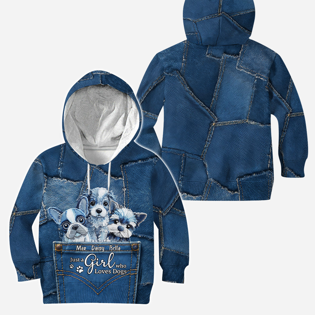 Just A Girl Who Loves Dog - Personalized Dog Hoodie and Leggings