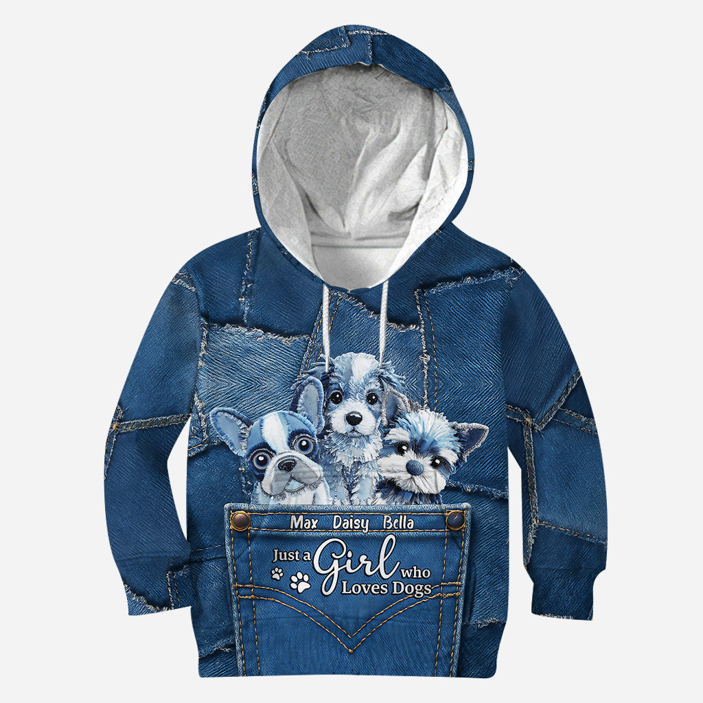 Just A Girl Who Loves Dog - Personalized Dog Hoodie and Leggings