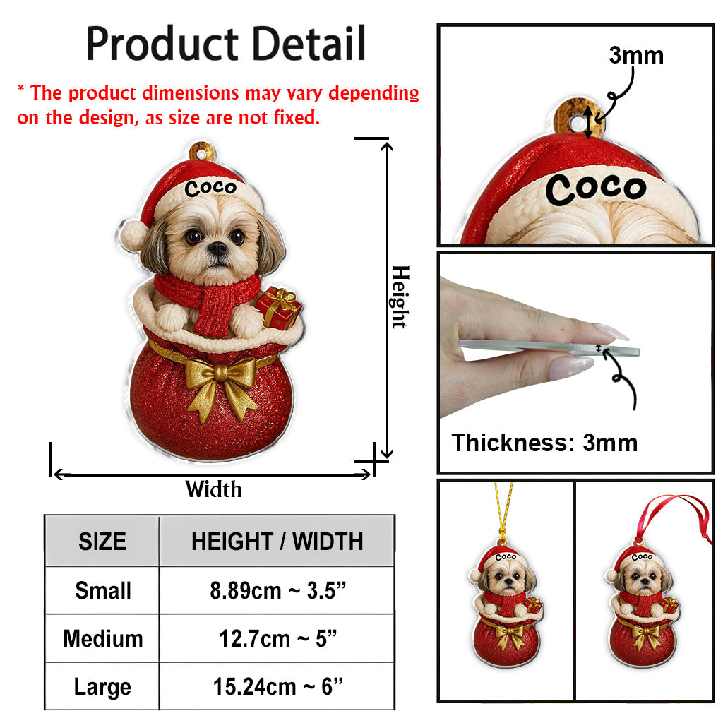 Christmas Dog - Personalized Dog Ornament