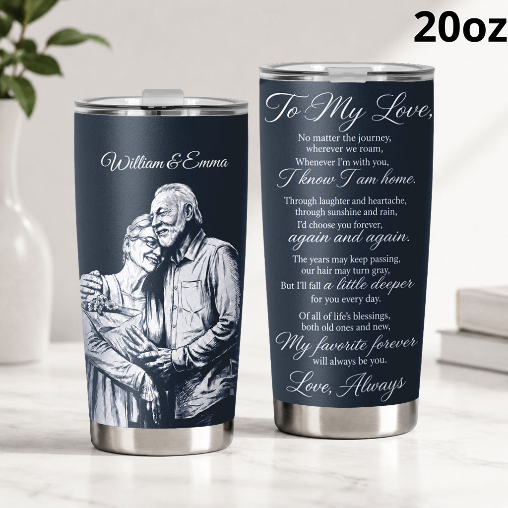 To My Love - Personalized Couple Tumbler