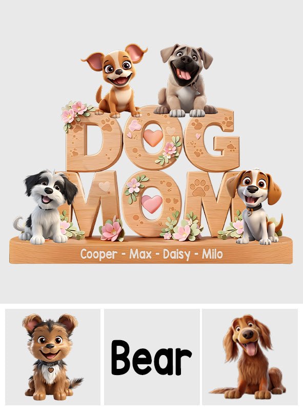 Dog Mom - Personalized Dog Custom Shaped Acrylic Plaque