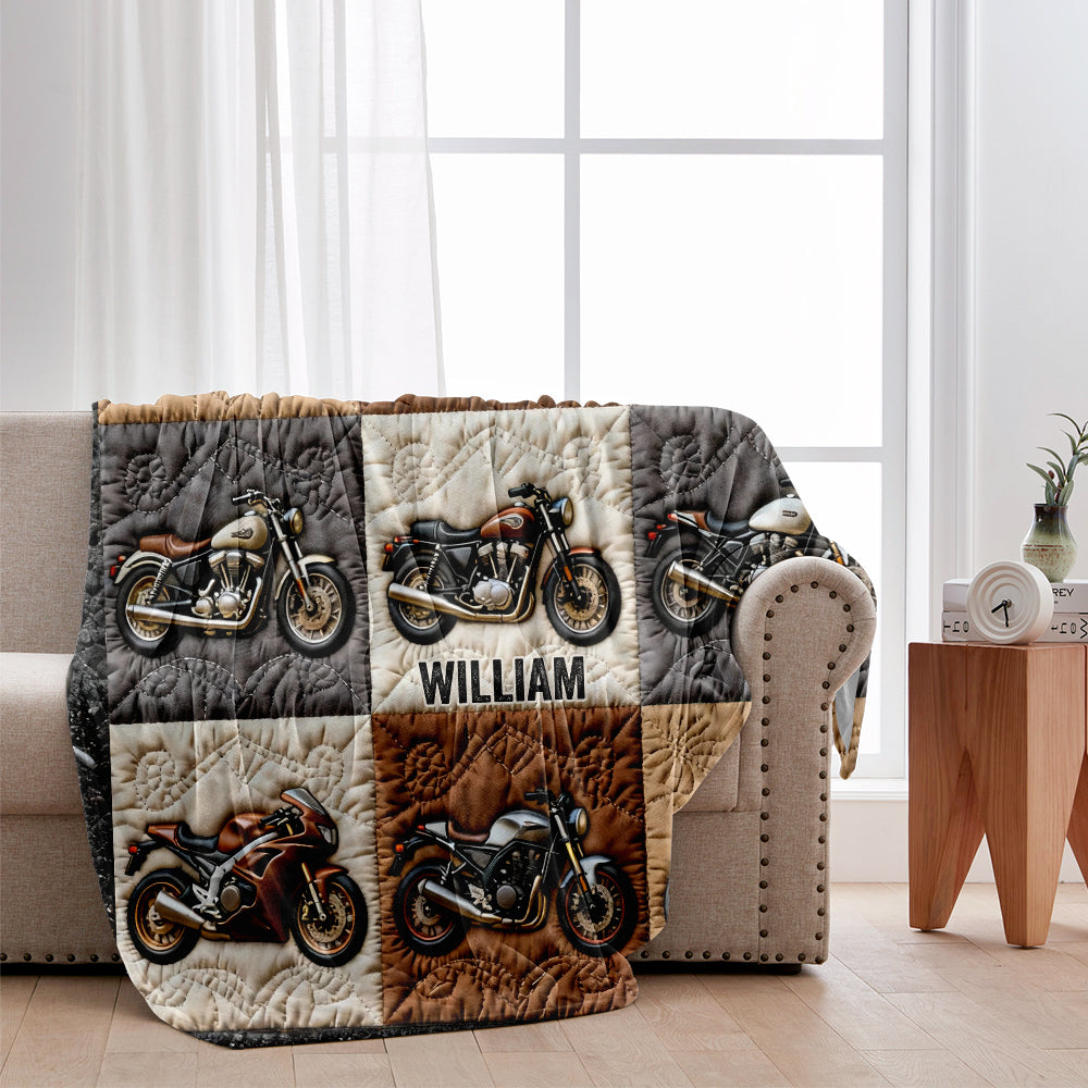 Motorcycle - Personalized Biker Blanket