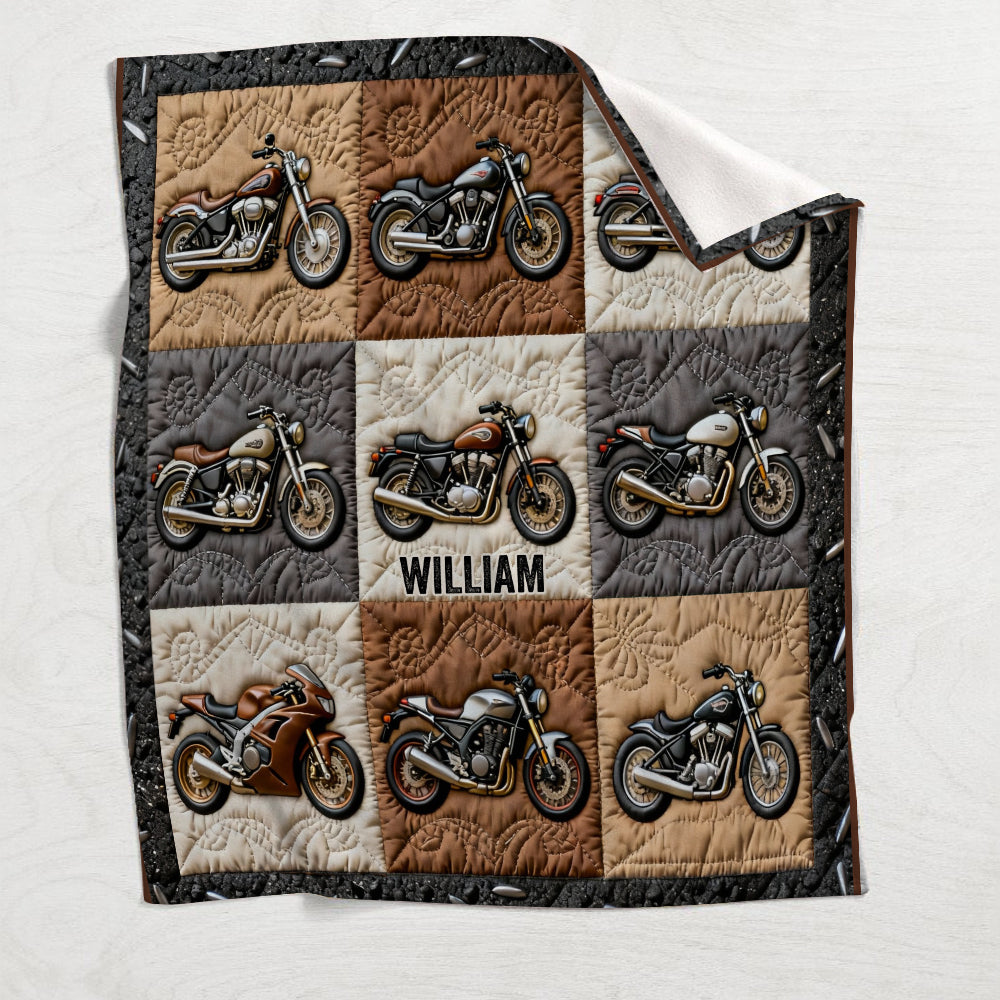 Motorcycle - Personalized Biker Blanket