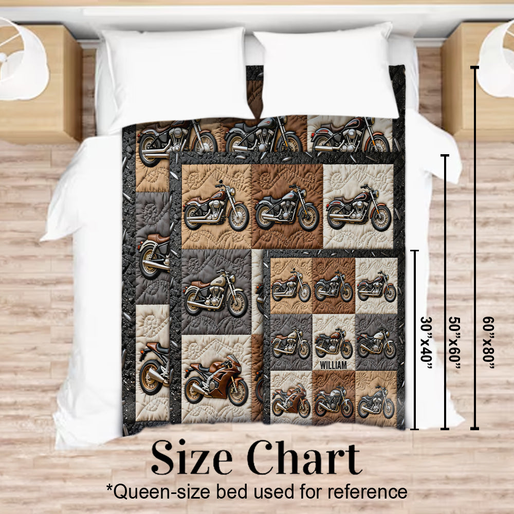 Motorcycle - Personalized Biker Blanket