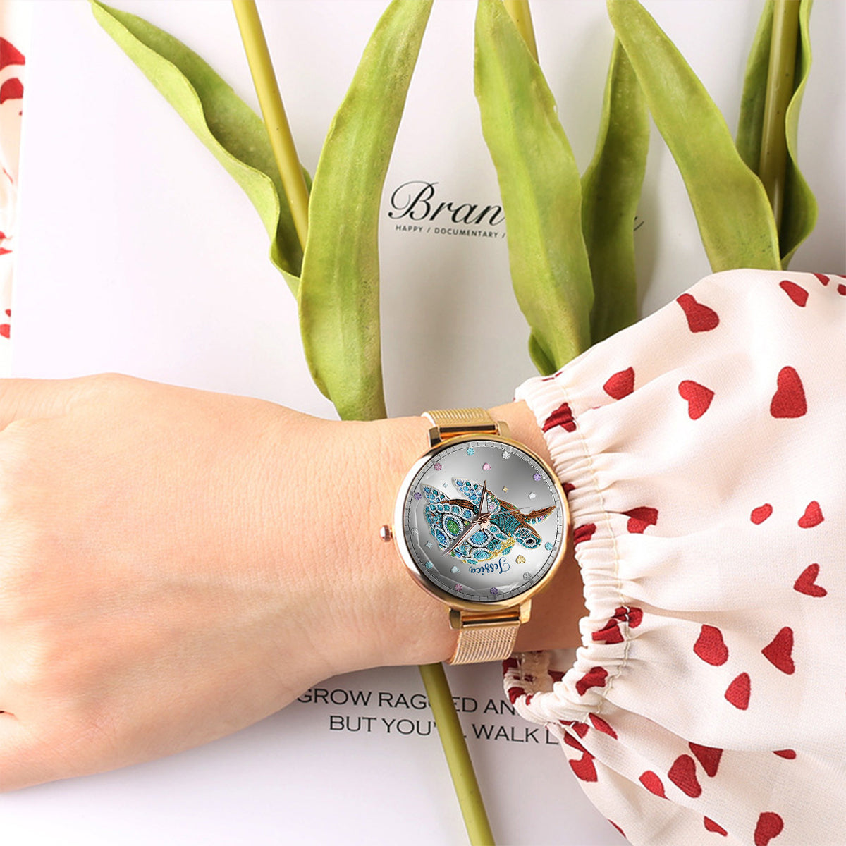 Beautiful Turtle - Personalized Turtle Women Hand Watch