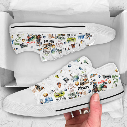 Live Love Golf - Personalized Golf Low Top Shoes