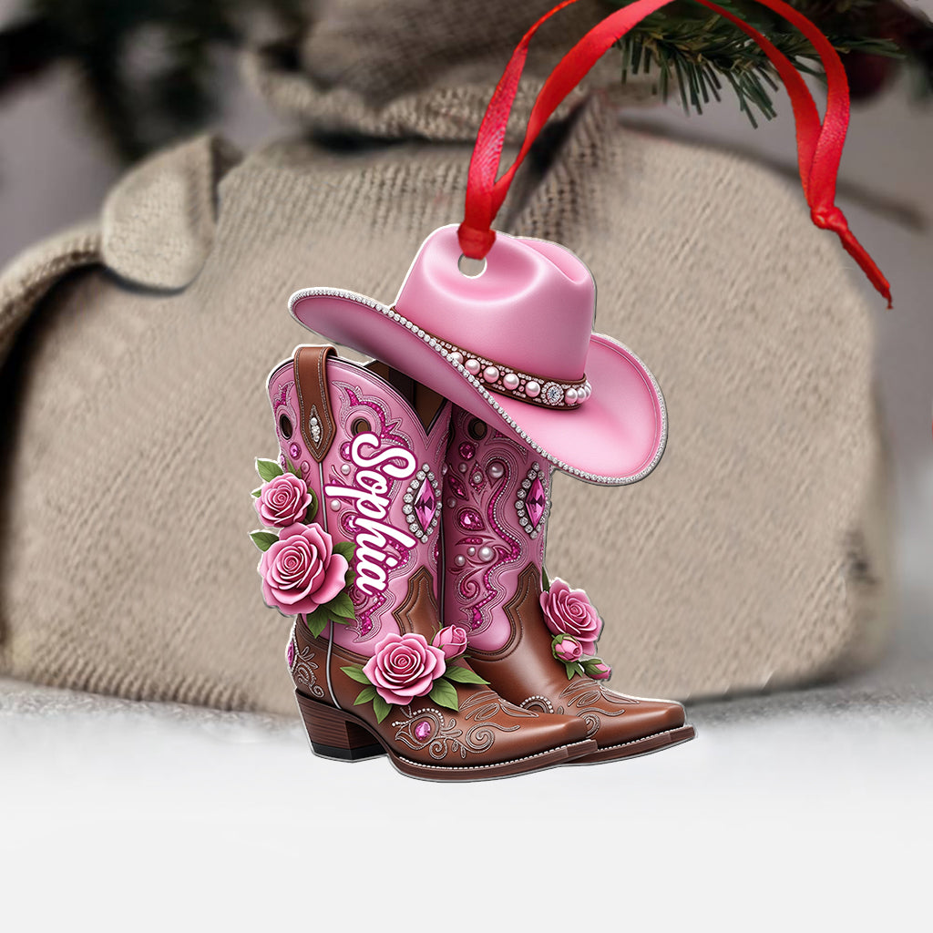 Cowgirl-Stiefel – Personalisierter Cowgirl-Anhänger