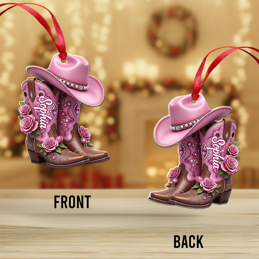 Cowgirl-Stiefel – Personalisierter Cowgirl-Anhänger