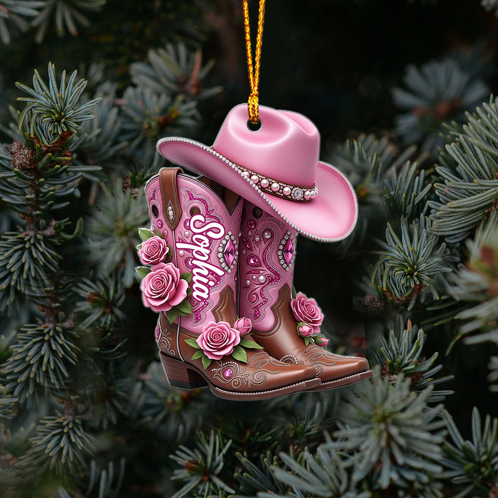 Cowgirl-Stiefel – Personalisierter Cowgirl-Anhänger