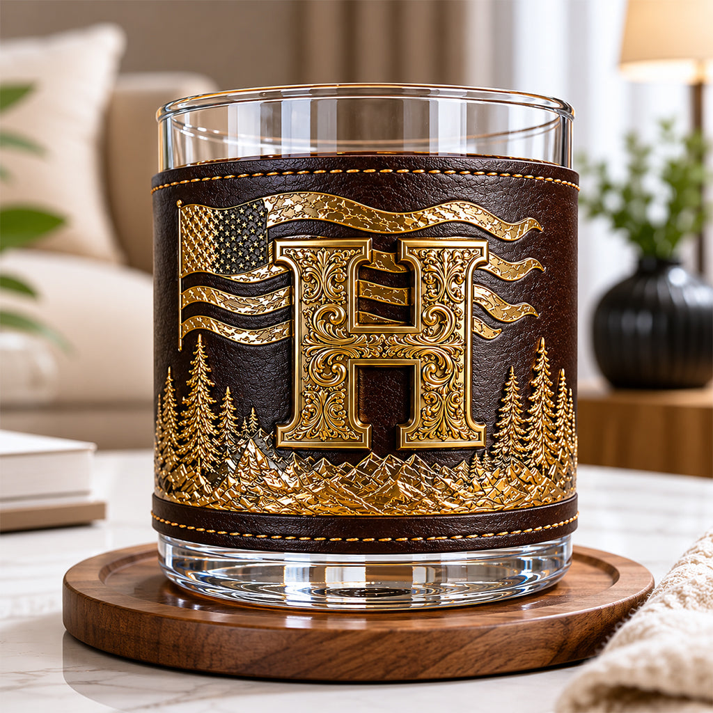 Personalisierte Whiskygläser für Liebhaber - Whiskyglas mit Lederhalter