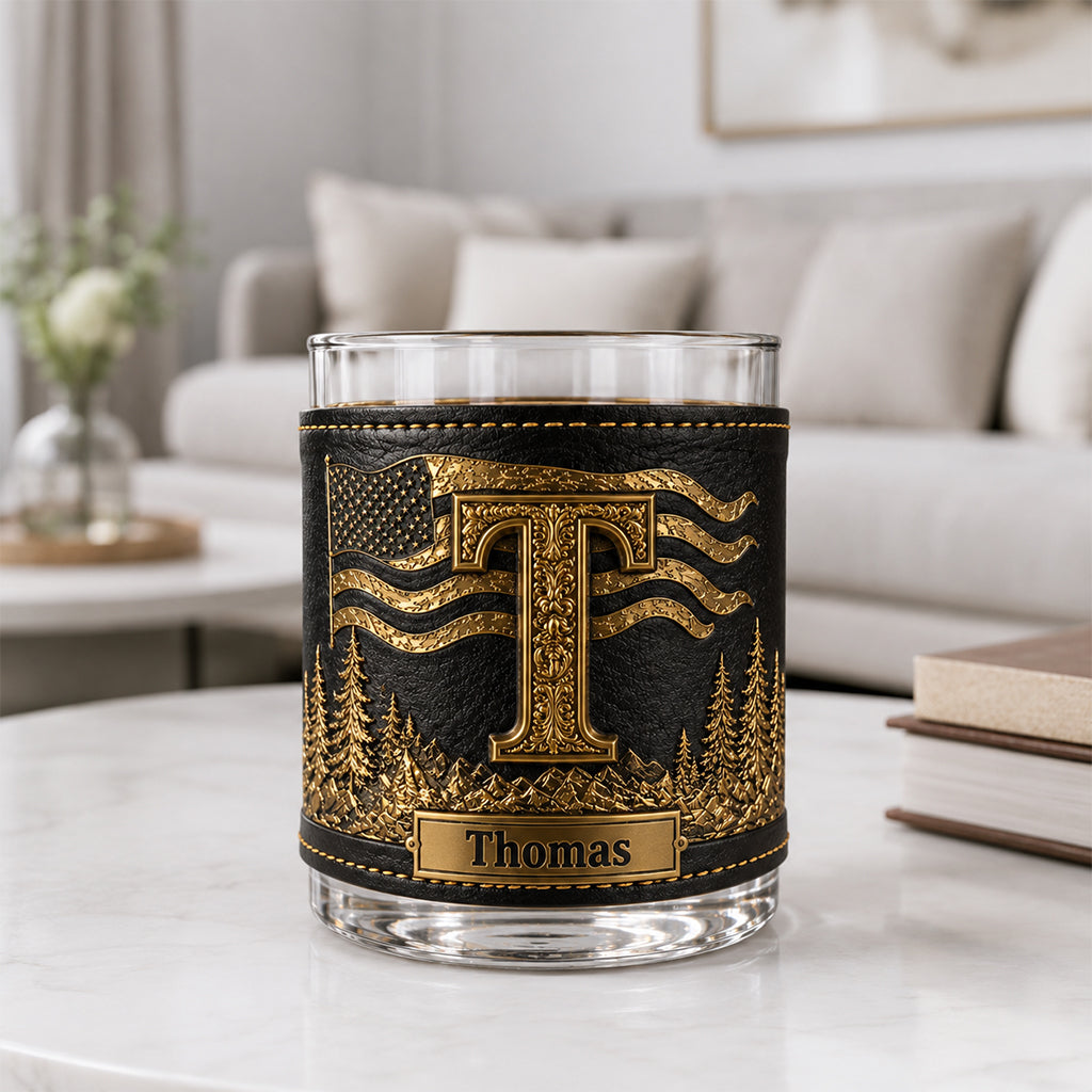 Personalisierte Whiskygläser für Liebhaber - Whiskyglas mit Lederhalter