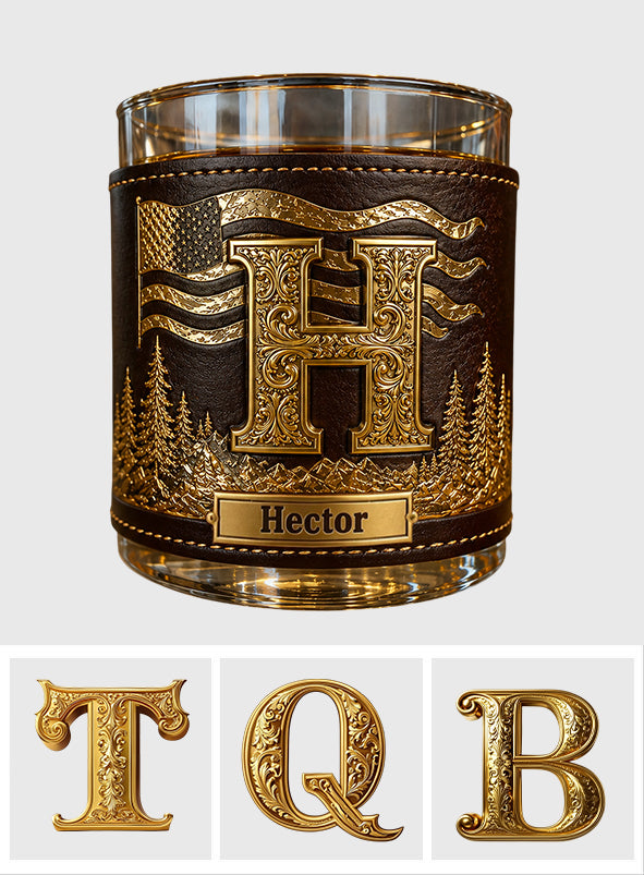 Personalisierte Whiskygläser für Liebhaber - Whiskyglas mit Lederhalter