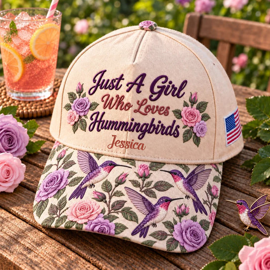 Just A Girl Who Loves Hummingbird - Personalized Hummingbird Classic Cap