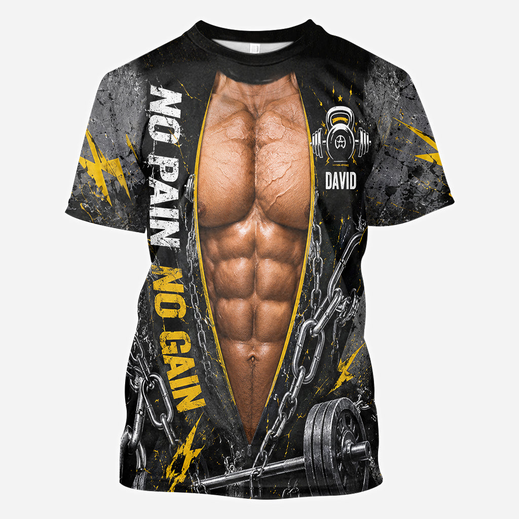 No Pain No Gain - Personalized Fitness All Over Shirt