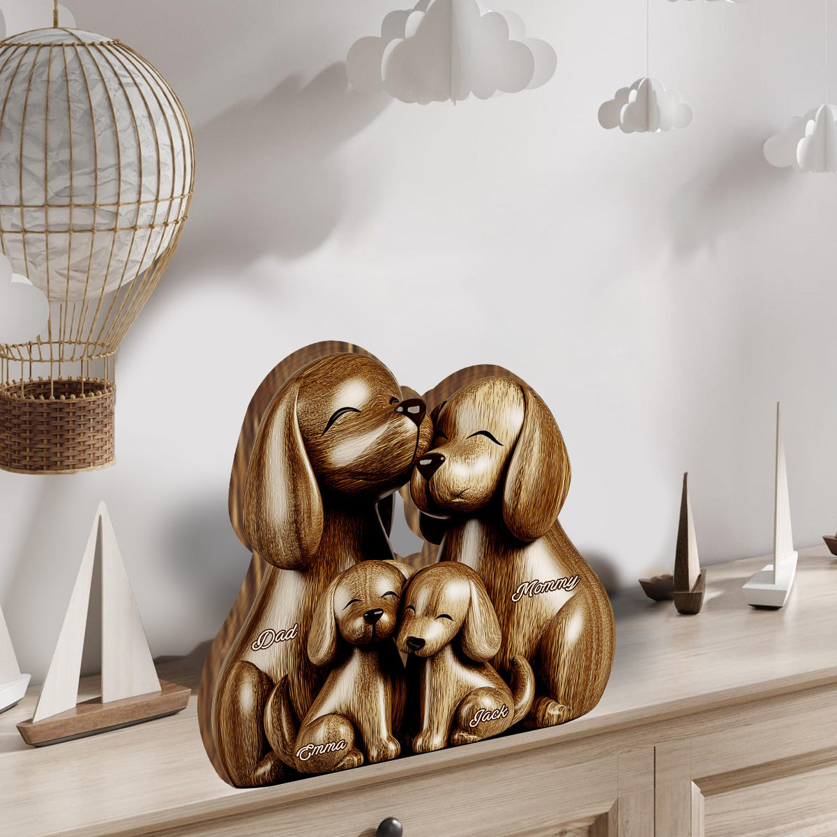 This Is Us - Personalized Family Custom Shaped Wood Plaque