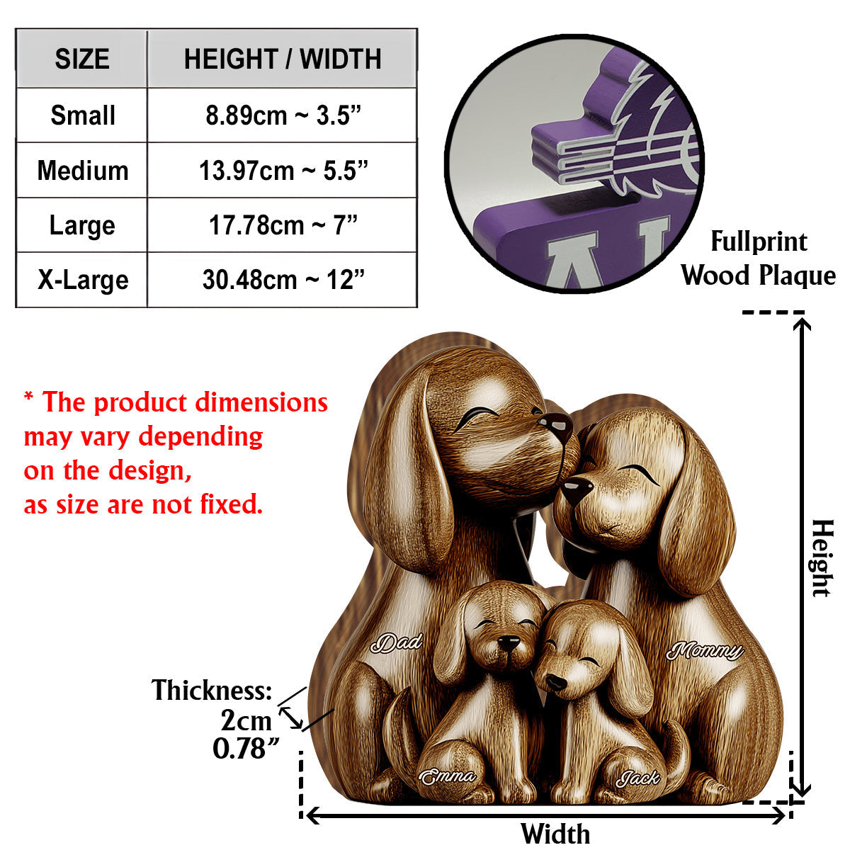 This Is Us - Personalized Family Custom Shaped Wood Plaque