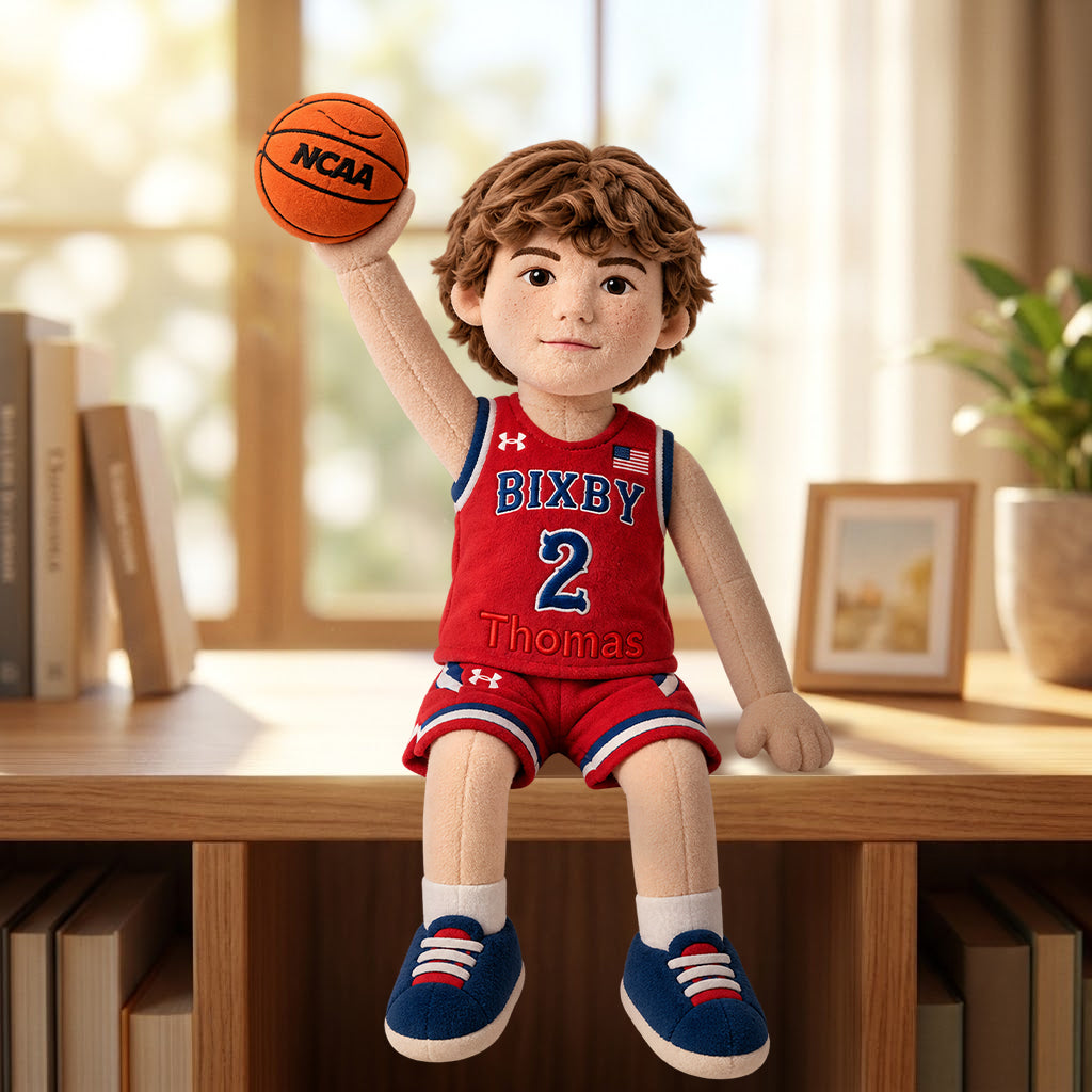 Game Day - Personalized Basketball Posable Plush Doll