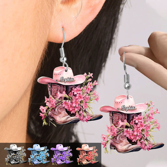 Cowgirl Boots - Personalized Cowgirl Earrings