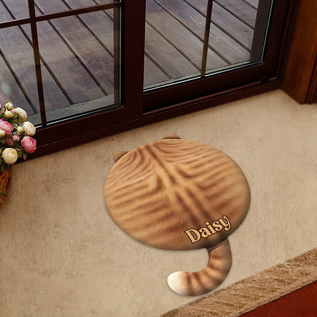 Cute Cat - Personalized Cat Shaped Doormat