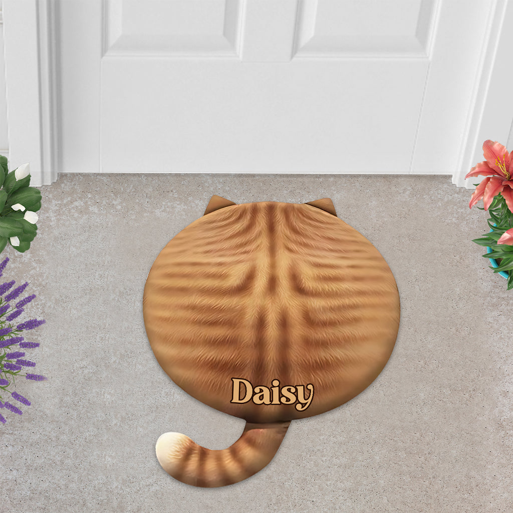Cute Cat - Personalized Cat Shaped Doormat