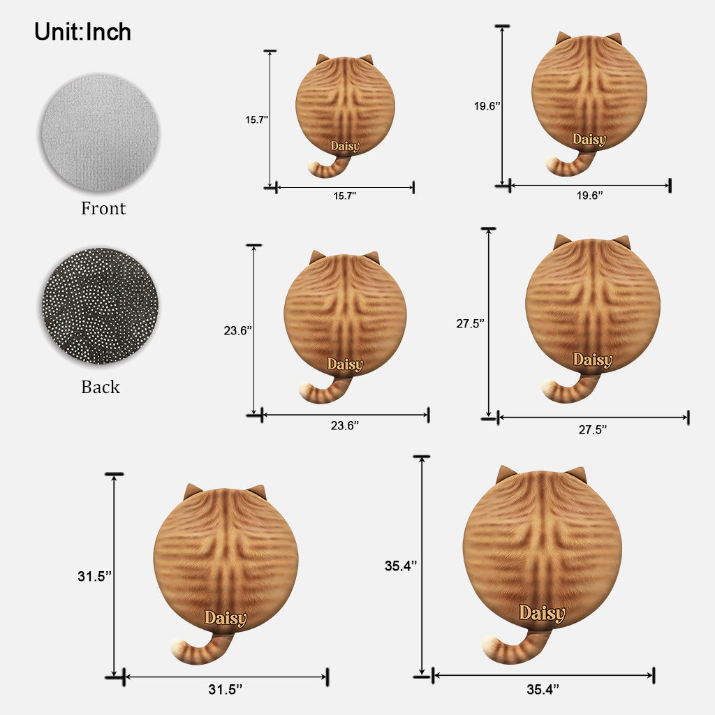 Cute Cat - Personalized Cat Shaped Doormat