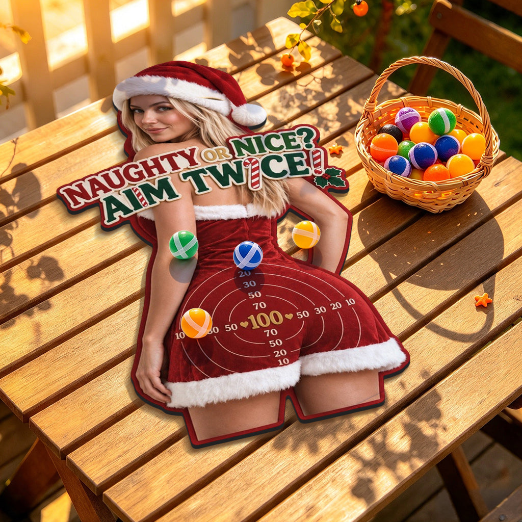 Weihnachtsnacht Würziges Spiel - Personalisierbares Paar Klebe-Dartboard-Set