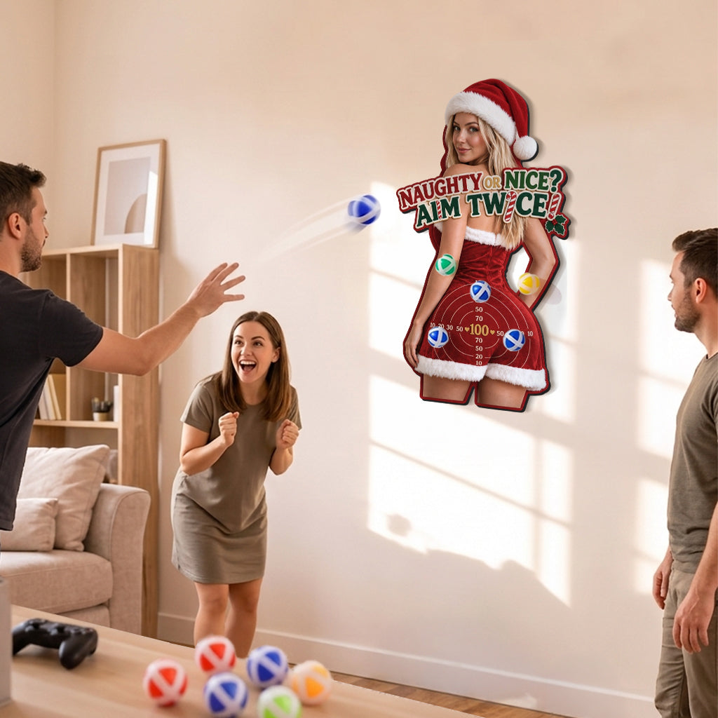Weihnachtsnacht Würziges Spiel - Personalisierbares Paar Klebe-Dartboard-Set