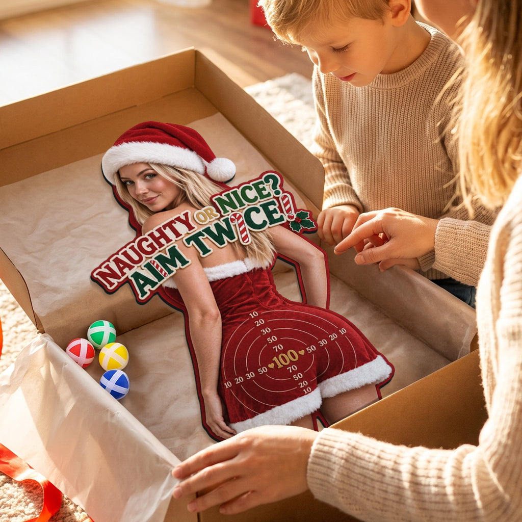 Weihnachtsnacht Würziges Spiel - Personalisierbares Paar Klebe-Dartboard-Set