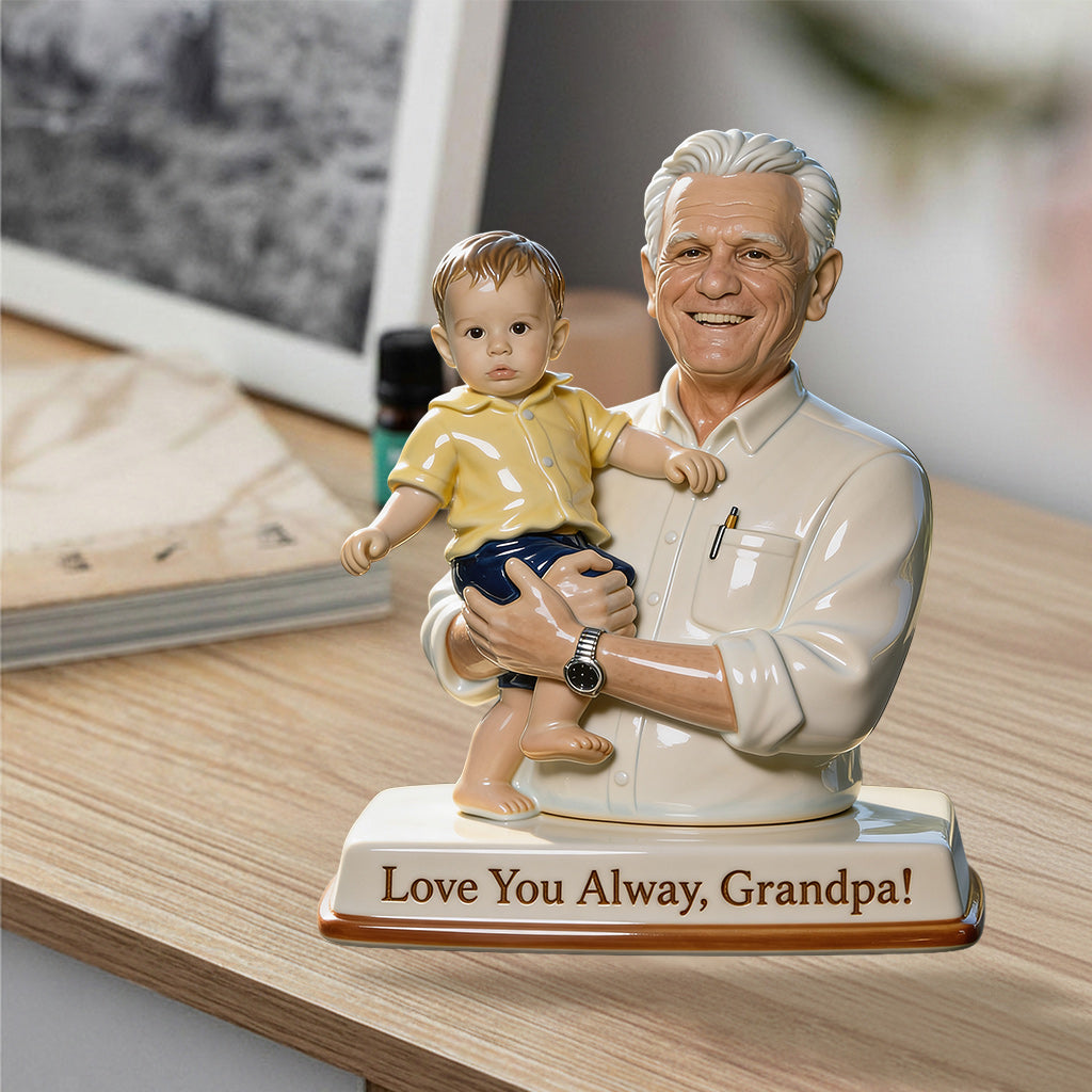 Je t'aime toujours - Figurine 3D personnalisée pour Papi