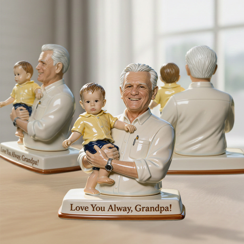 Je t'aime toujours - Figurine 3D personnalisée pour Papi