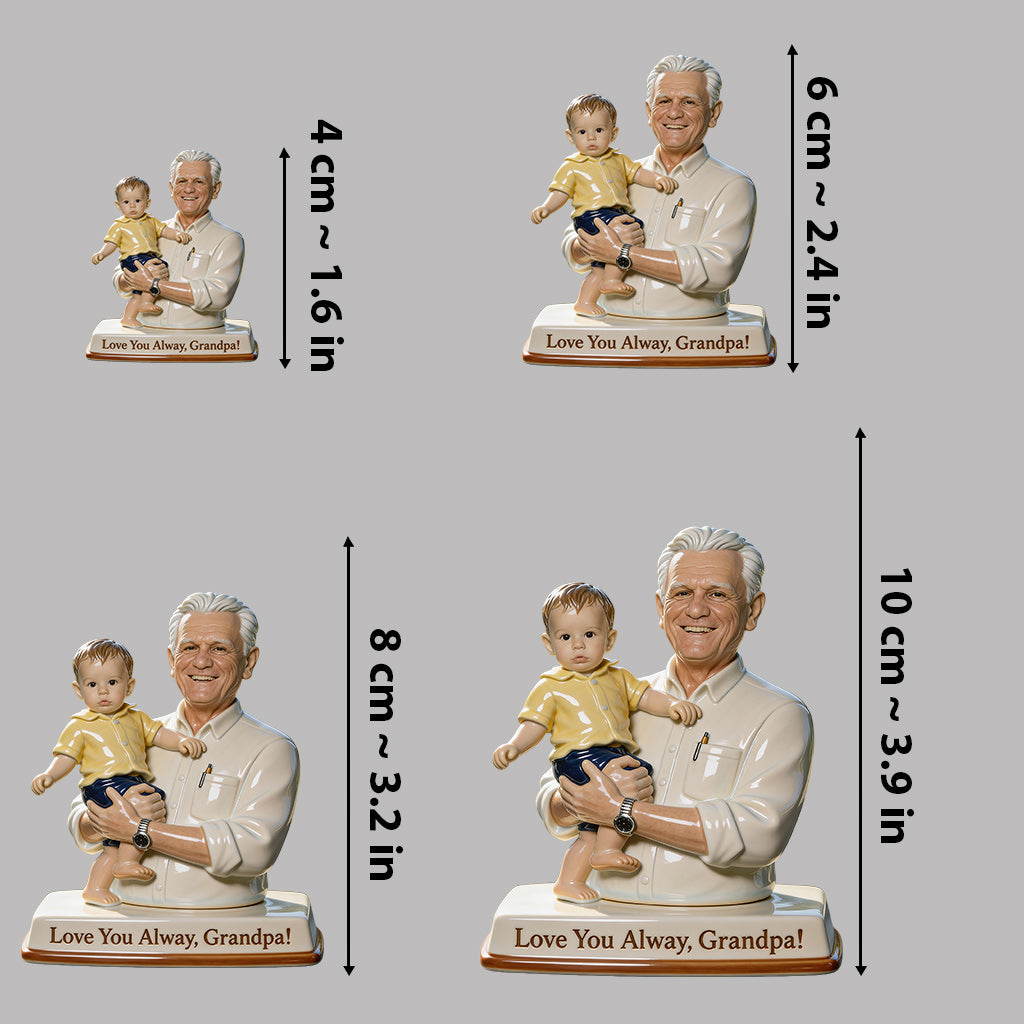Je t'aime toujours - Figurine 3D personnalisée pour Papi