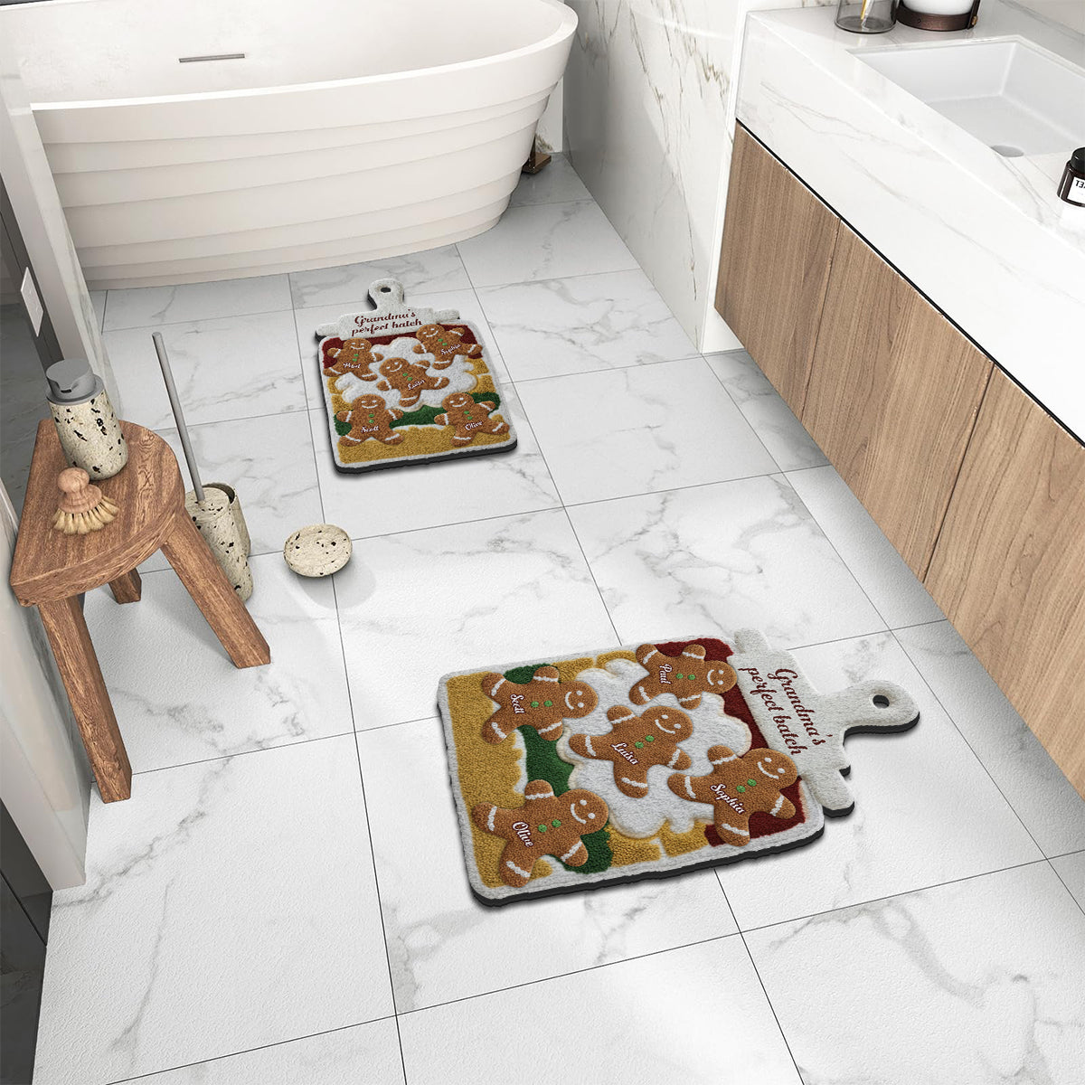 Grandma's Perfect Batch - Personalized Grandma Non-Slip Tufted Rug