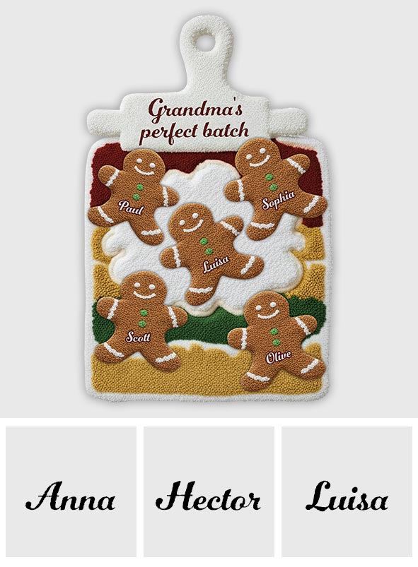 Grandma's Perfect Batch - Personalized Grandma Non-Slip Tufted Rug