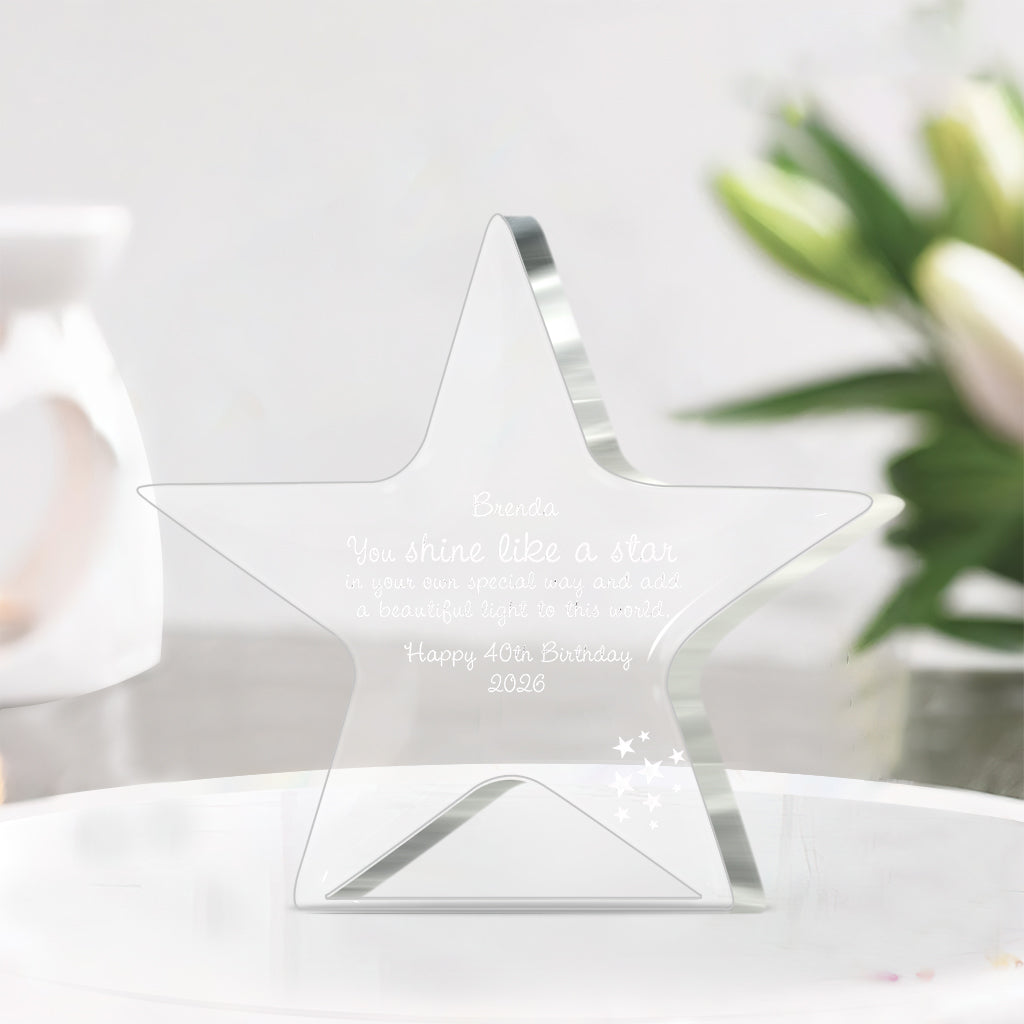 Happy Birthday - Personalized Birthday Custom Shaped Acrylic Plaque