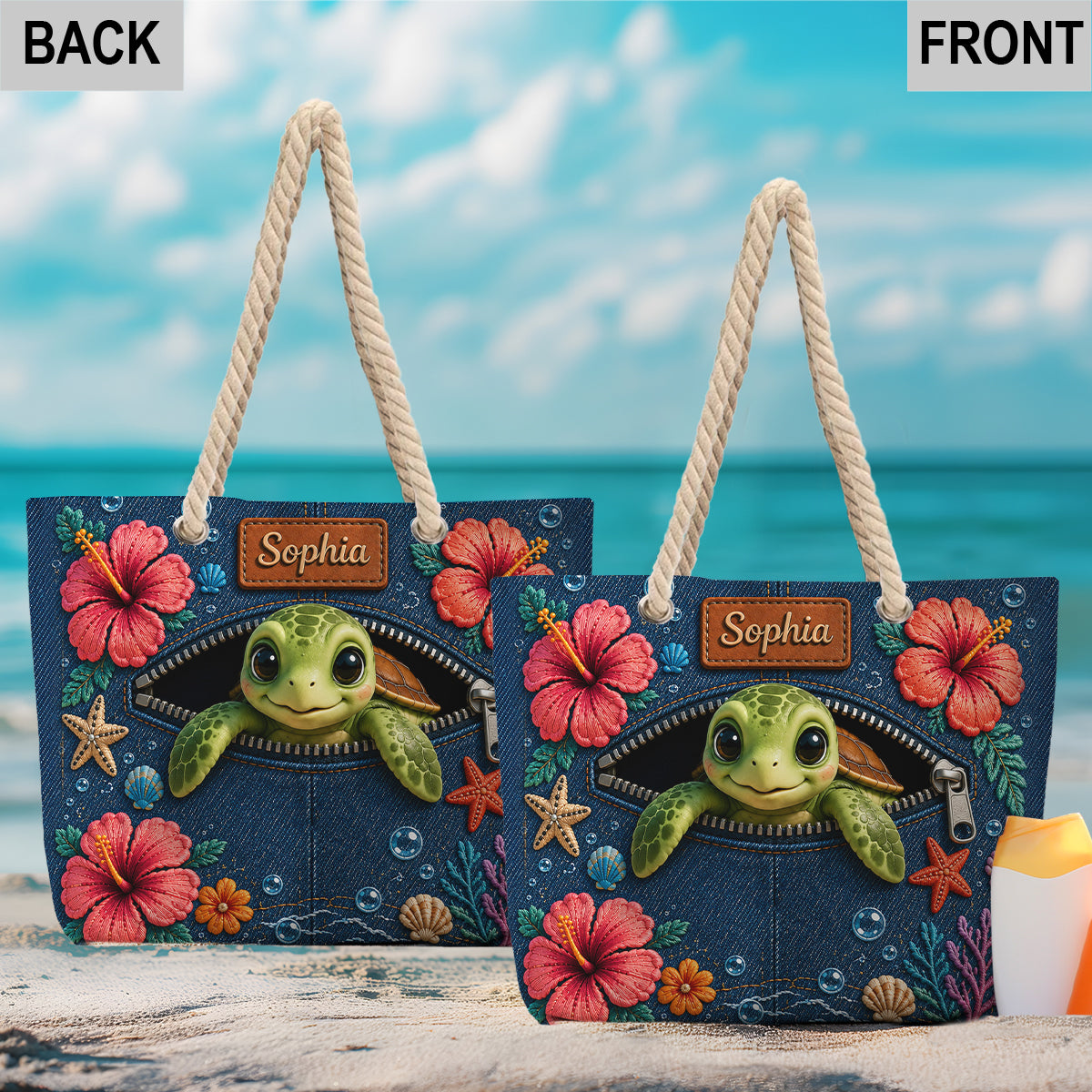 Salty Lil' Beach - Personalisierte Hund Strandtasche