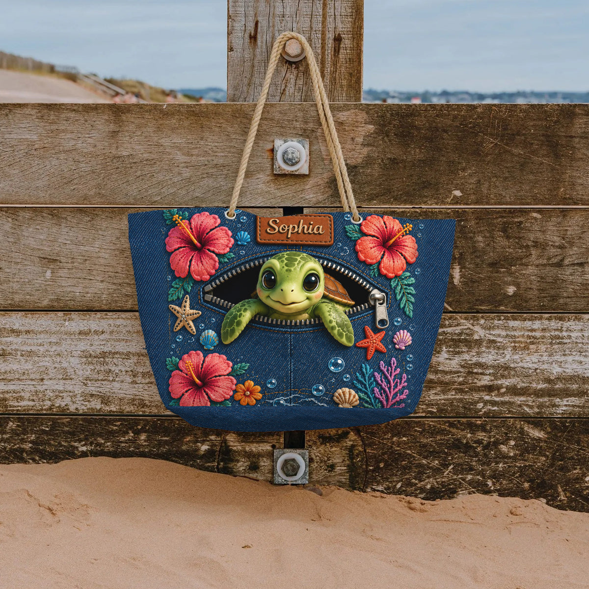 Salty Lil' Beach - Personalisierte Hund Strandtasche