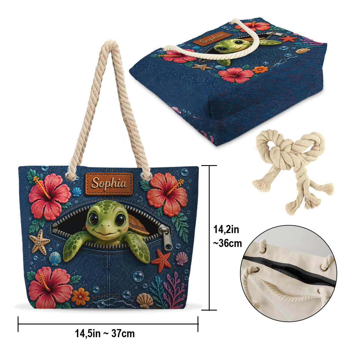 Salty Lil' Beach - Personalisierte Hund Strandtasche