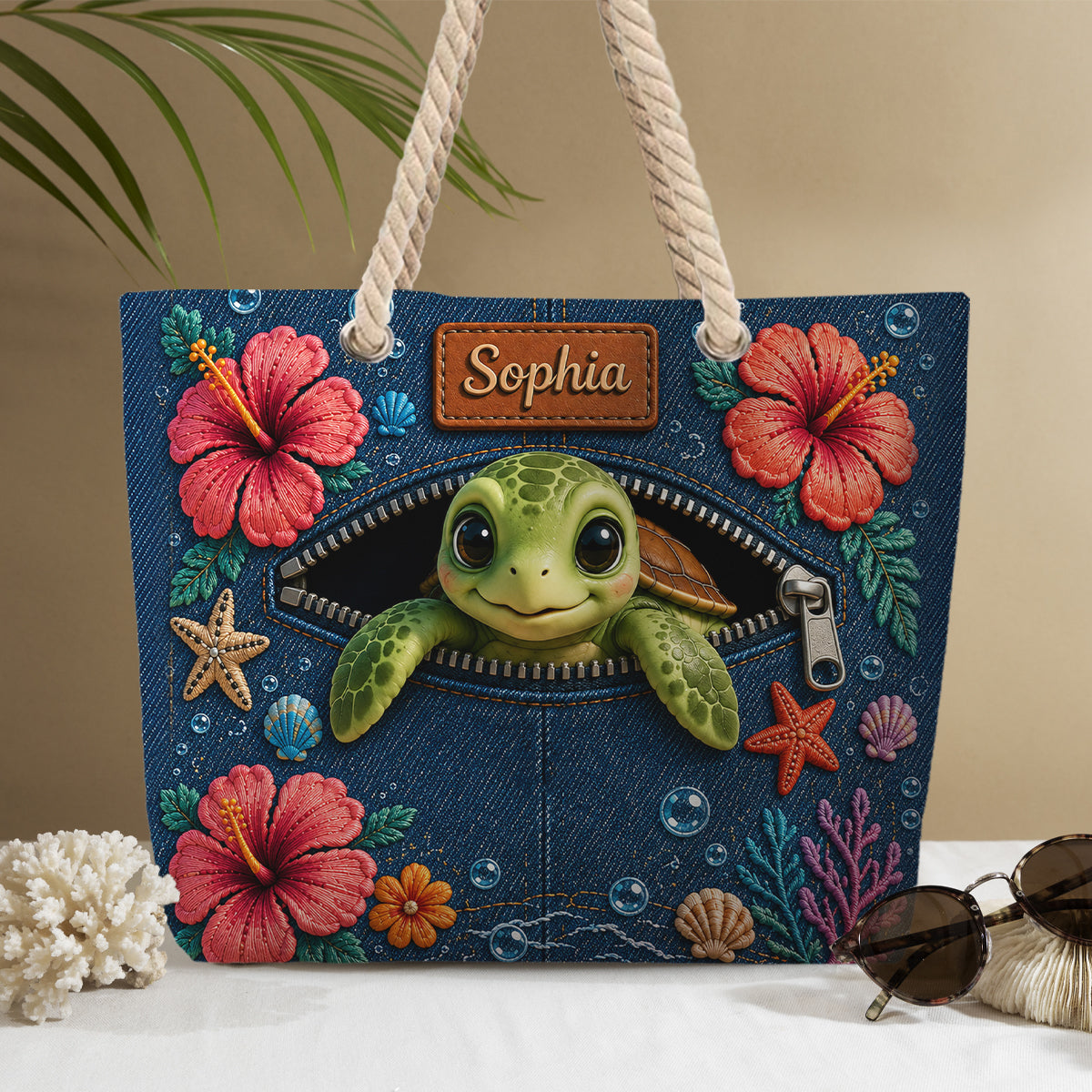 Salty Lil' Beach - Personalisierte Hund Strandtasche