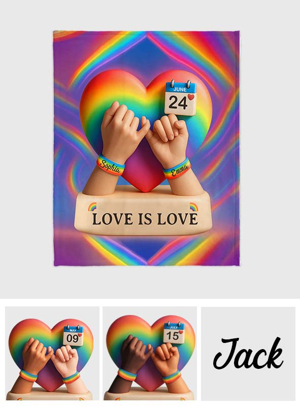 L'amour est l'amour - Couverture de soutien LGBT personnalisée