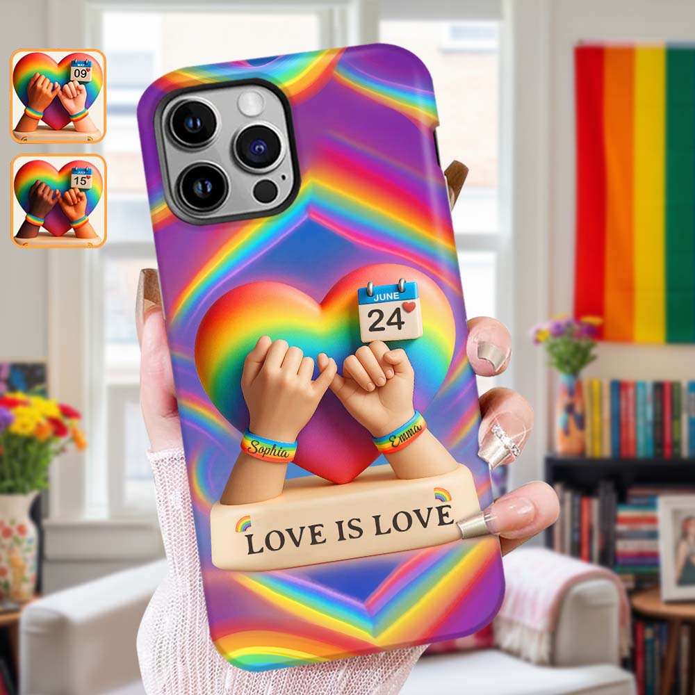 Love Is Love - Personalized LGBT Support Full Print Phone Case