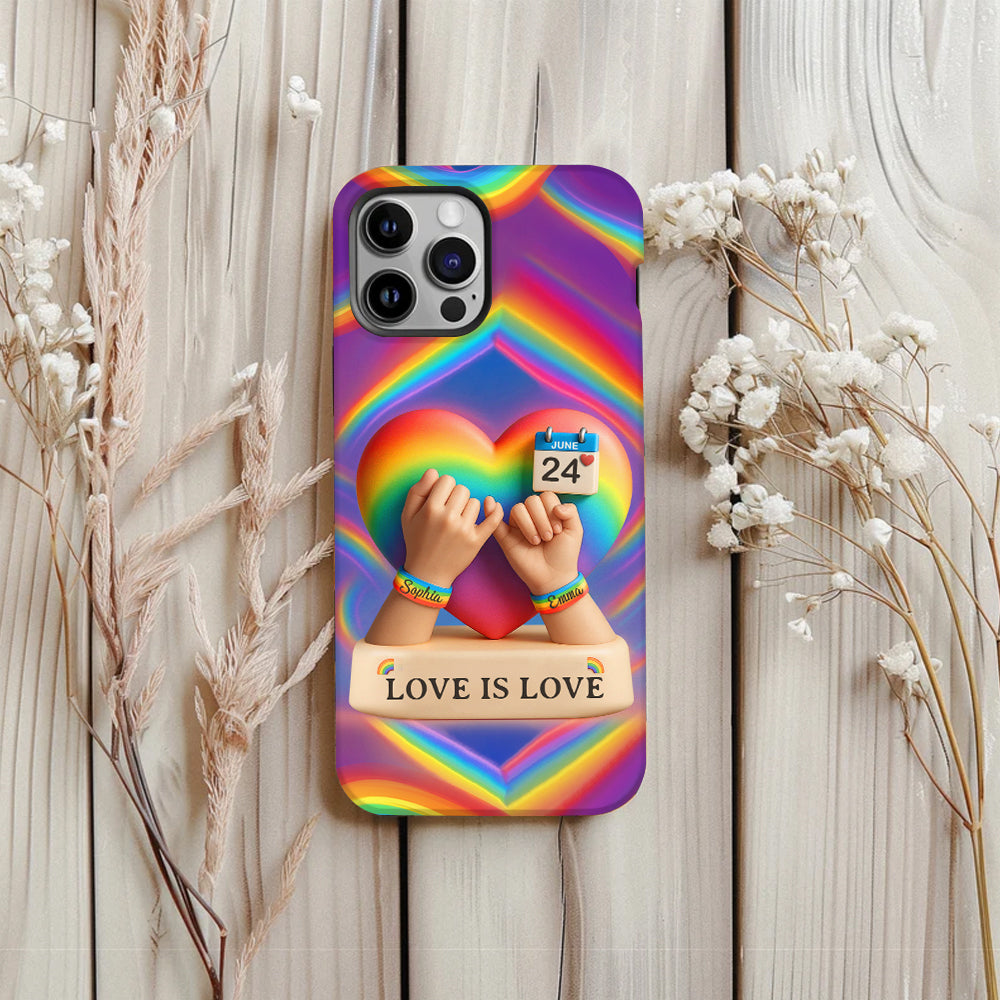 Love Is Love - Personalized LGBT Support Full Print Phone Case