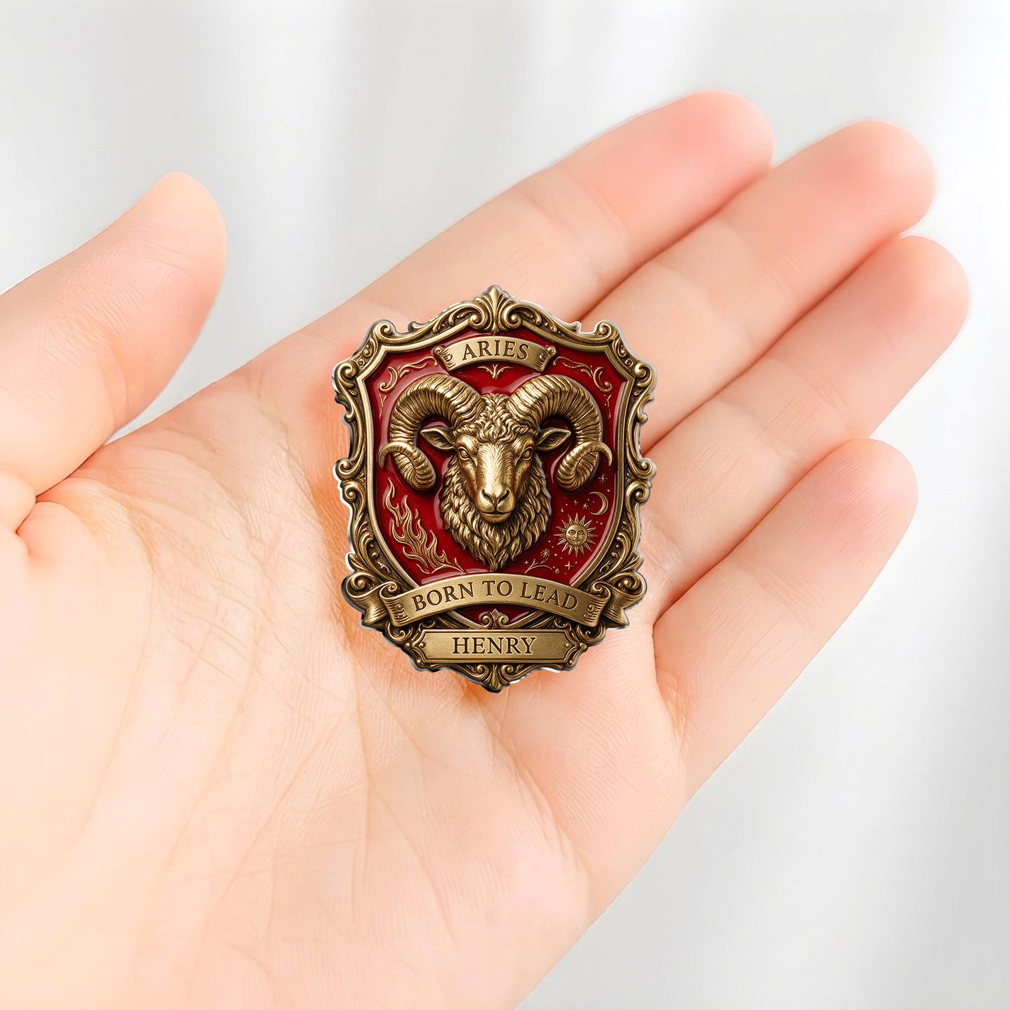 Broche de Luxe Signe Astrologique - Épinglette En Émail Personnalisée 3D