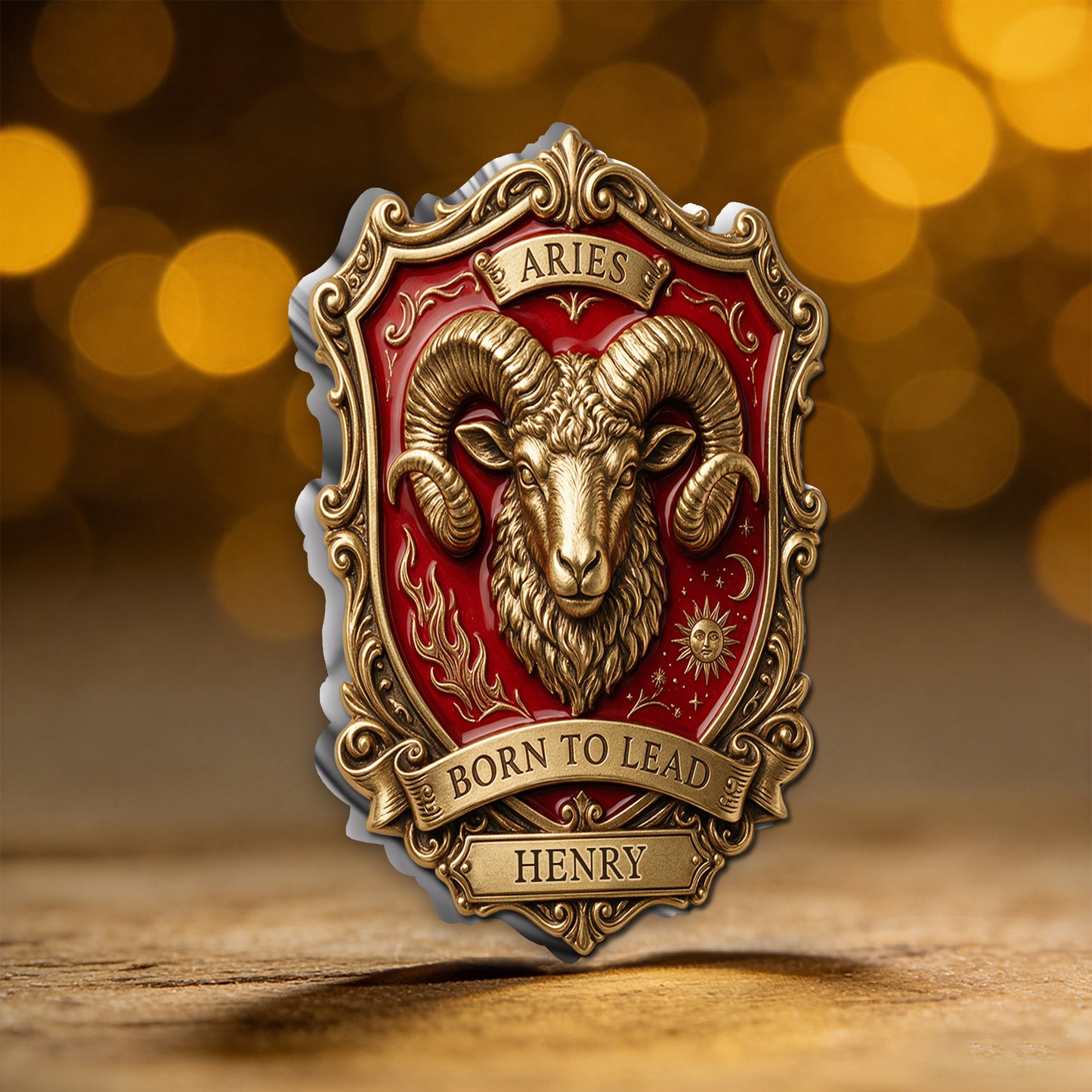 Broche de Luxe Signe Astrologique - Épinglette En Émail Personnalisée 3D