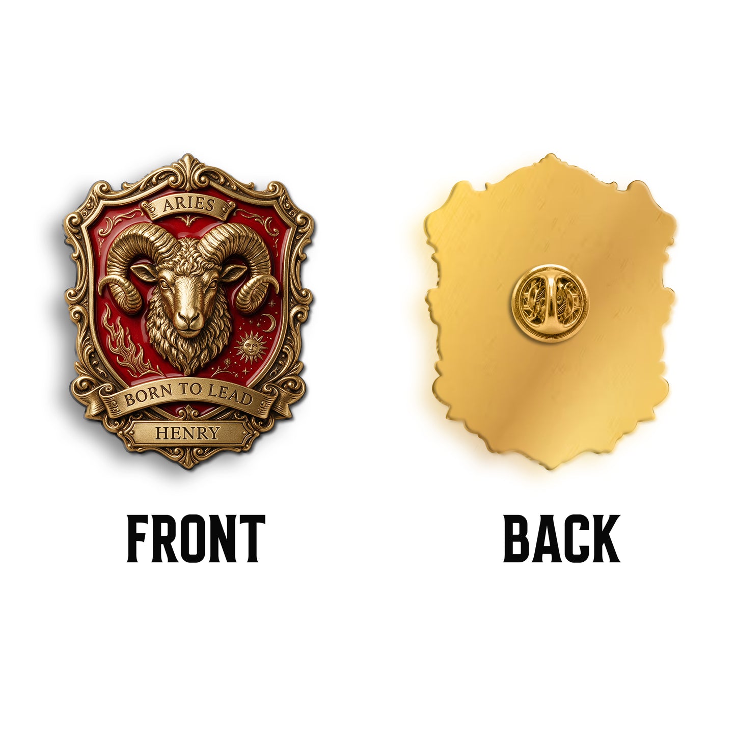 Broche de Luxe Signe Astrologique - Épinglette En Émail Personnalisée 3D