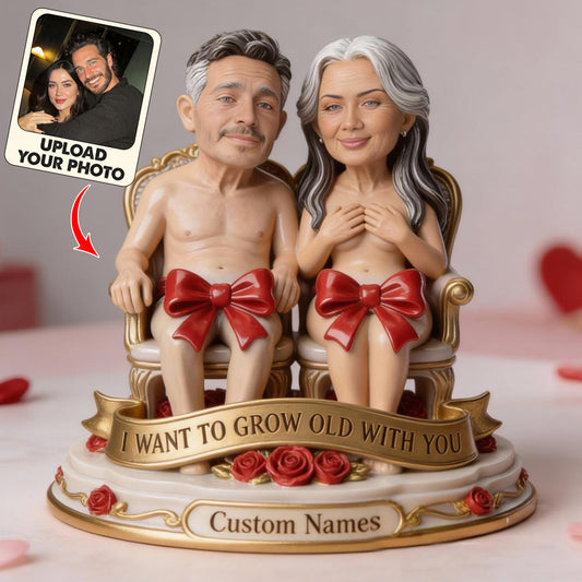 Je veux vieillir avec toi - Plaque acrylique personnalisée pour couple épicé