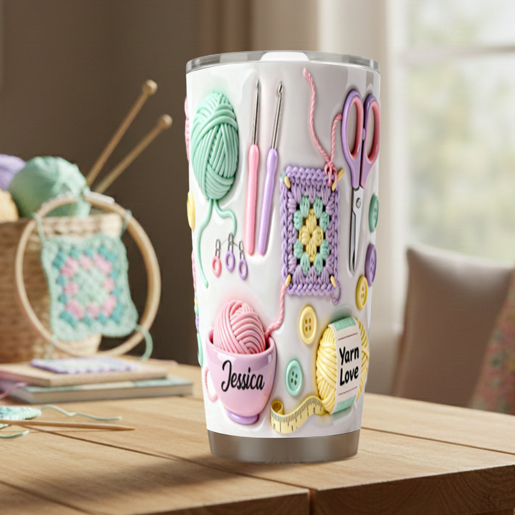 Love Crocheting - Personalized Crocheting Tumbler
