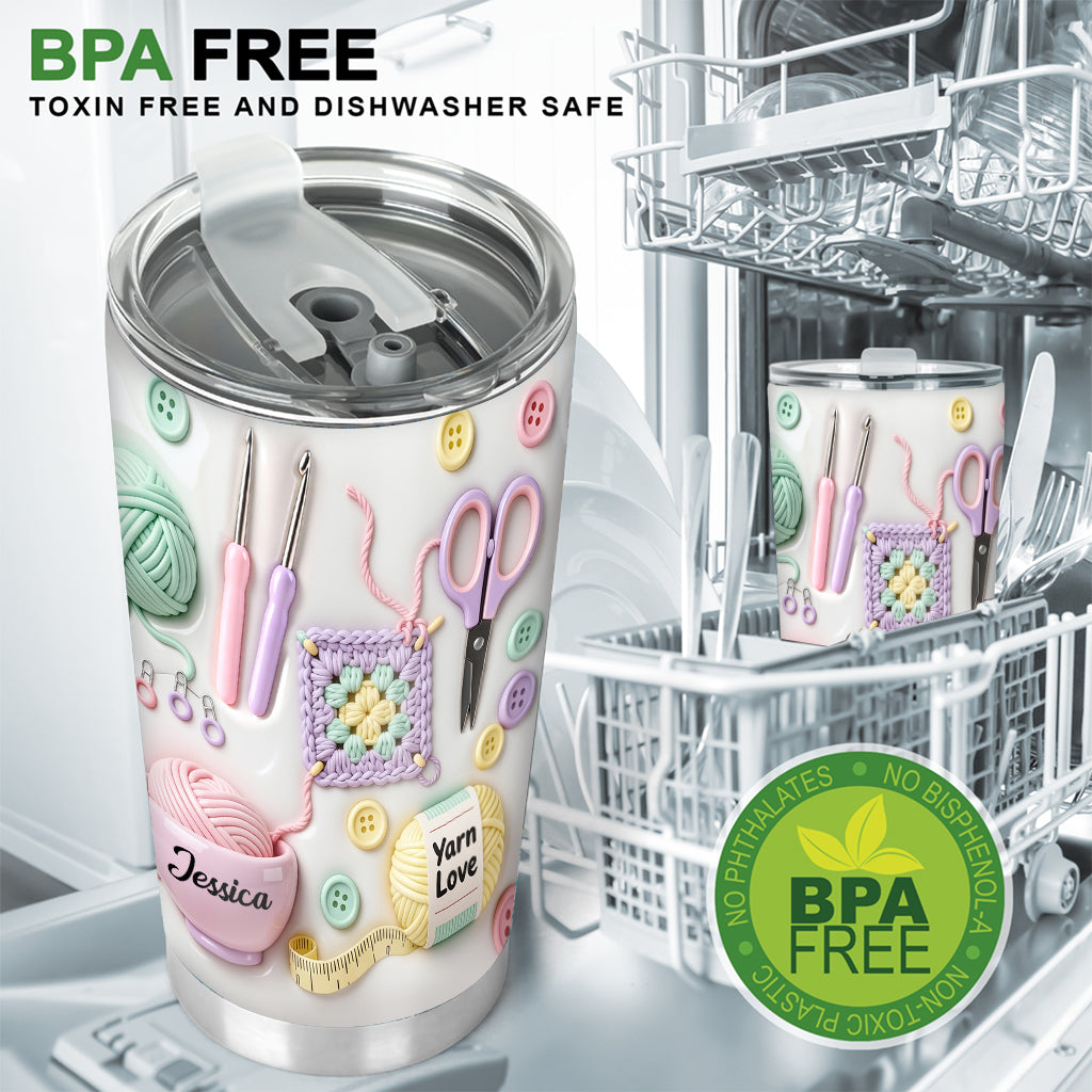 Love Crocheting - Personalized Crocheting Tumbler